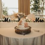 wedding table with cake